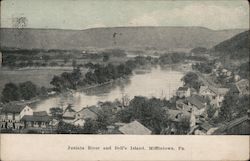 Juniata River and Bell's Island Postcard