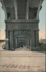 Roadway through Arches, Mulberry Street Bridge Harrisburg, PA Postcard Postcard Postcard