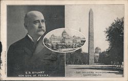 E.S. Stuart, New Governor of Pennsylvania & the Soldiers Monument Postcard
