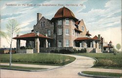 Residence on the Bank of the Susquehanna River Harrisburg, PA Postcard Postcard Postcard