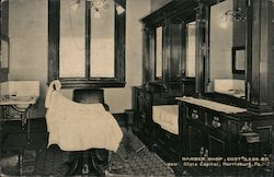 Barber Shop, State Capitol Postcard