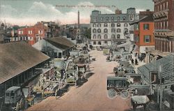 Market Square in War Time Postcard