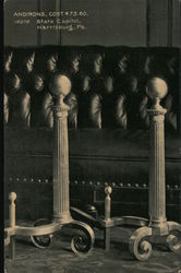 Andirons, Cost $73.60, state Capitol Postcard