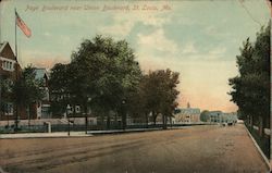 Page Boulevard near Union Boulevard St. Louis, MO Postcard Postcard Postcard