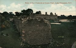 Ruins of Fort Frederick at Crown Point Postcard