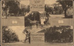 Fremont College - The Light of Truth Leads Nebraska Postcard Postcard Postcard