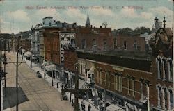 Main Street West from Y.M.C.A. Building Ashland, OH Postcard Postcard Postcard