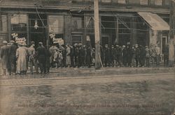 Bread Line during Greatest Flood in World History, March 1913 Postcard