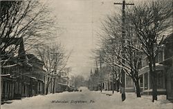 Midwinter Street Scene Stoystown, PA Postcard Postcard Postcard