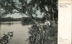 View on Mississippi River Fort Madison, IA Postcard Postcard Postcard