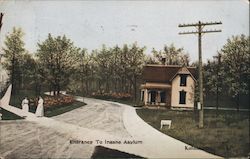 Entrance to Insane Asylum Kalamazoo, MI Postcard Postcard Postcard