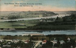 Three States, West Virginia, Kentucky and Ohio Postcard