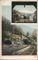 Looking Out West Portal, Hoosac Tunnel Postcard