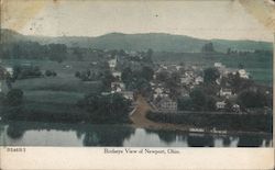 Birdseye View of Newport Postcard