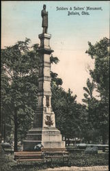 Soldiers & Sailors' Monument Bellaire, OH Postcard Postcard Postcard