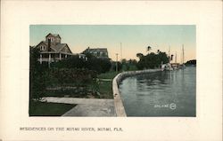 Residences on the Miami River Florida Postcard Postcard Postcard