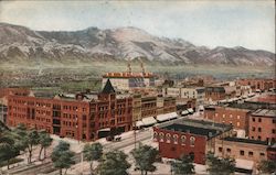 View of Colorado Springs - Broadmoor Hotel Postcard