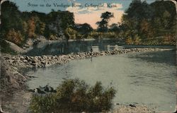 Scene on the Verdigris River Coffeyville, KS Postcard Postcard Postcard