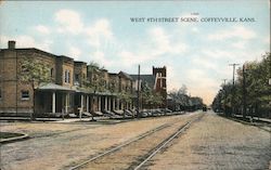West 8th Street Scene Coffeyville, KS Postcard Postcard Postcard
