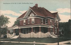 Residence of Dr. W.C. Hall Coffeyville, KS Postcard Postcard Postcard