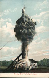 Shooting Oil Well Postcard