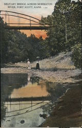 Military Bridge Across Mormaton River Postcard