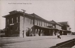 Santa Fe Station and Hotel Postcard