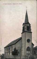 Catholic Church Dodge City, KS Postcard Postcard Postcard