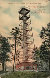 Observation Tower Hot Springs, AR Postcard Postcard Postcard