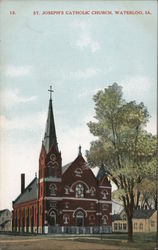 St Joseph's Catholic Church Waterloo, IA Postcard Postcard Postcard