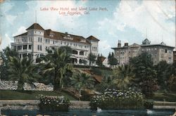Lake View Hotel and West Lake Park Postcard