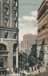 Montgomery and Market Streets Postcard