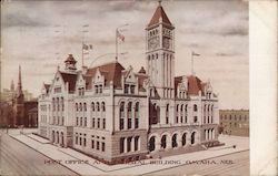 Post Office and Federal Building Omaha, NE Postcard Postcard Postcard