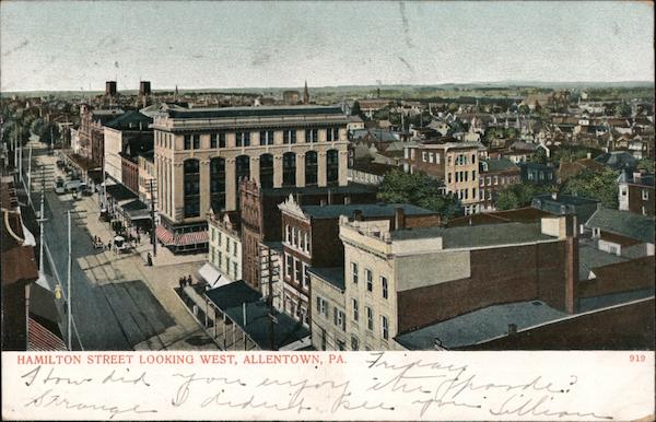 Hamilton Street Looking West Allentown Pennsylvania