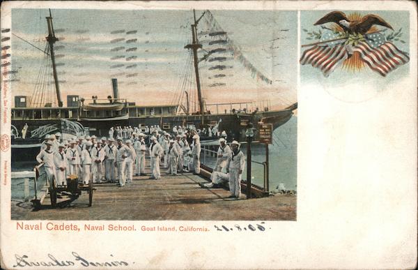 Naval Cadets, Naval School, Goat Island (Yerba Buena) San Francisco California