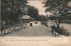 Looking Down Main Walk, Mount Holly Park Carlisle, PA Postcard Postcard Postcard