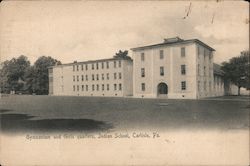 Gymnasium and Girls Quarters, Indian School Postcard