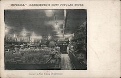 Corner in Our China Department, "Imperial" - Harrisburg's Most Popular Store Postcard