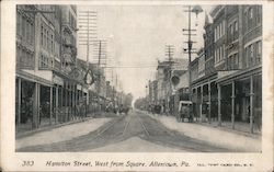 Hamilton Street, West from Square Allentown, PA Postcard Postcard Postcard