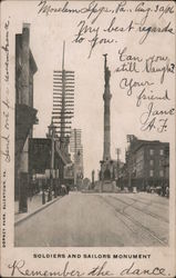 Soldiers and Sailors Monument Postcard