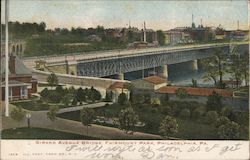 Girard Avenue Bridge, Fairmount Park Philadelphia, PA Postcard Postcard Postcard