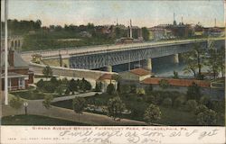 Girard Avenue Bridge, Fairmount Park Postcard