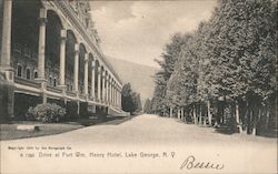 Drive At Fort Wm. Henry Hotel Lake George, NY Postcard Postcard Postcard