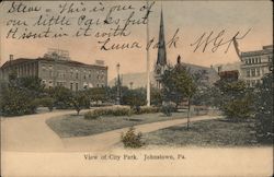 View of City Park Postcard