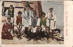 Seminole Indians in Florida Miami, FL Native Americana Postcard Postcard Postcard