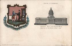 Capitol At Frankfort, Area, 40,400 Square Miles, Admitted To The Union Junie 1, 1792 Kentucky Postcard Postcard Postcard