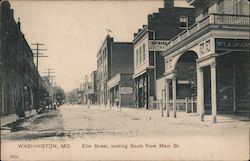 Elm Street Looking South From Main St. Postcard