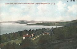 Vintage Giant Postcard Lake Winnipesaukee NH Spot For Sports Colorful M6493 