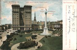 Kirk, Geary & Co. Union Square and St. Francis Hotel Postcard
