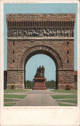 Memorial Court and Arch, Leland Stanford Jr. University Postcard